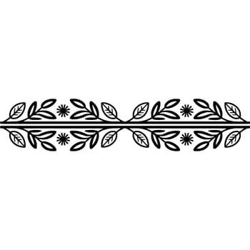 Elegant Leaf Border, Vintage Botanical Illustration vector