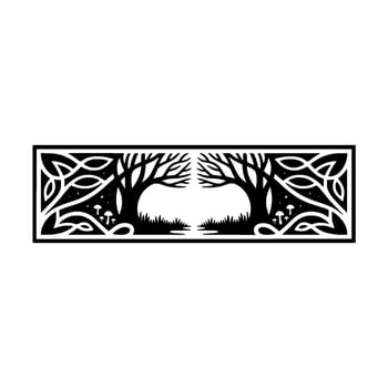 Celtic Tree of Life Emblem, Mystical Woodland vector