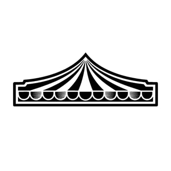 Minimalist Tent Silhouette, Celebration vector