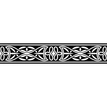 Intricate Celtic Border, Vintage, Elegant Ornamentation - Ornament - Linear vector