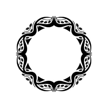 Elegant Black Ornamental Frame, Minimalist - Botanical vector