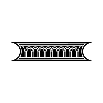 Art Deco Column Ornament, Geometric, Vintage Style vector