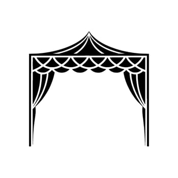 Art Deco Tent Silhouette, Elegant Stage Backdrop vector