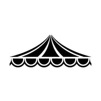 Minimalist Tent Silhouette, Event Branding - Abstract vector