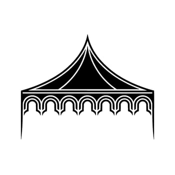 Geometric Tent Silhouette, Minimalist - Event vector