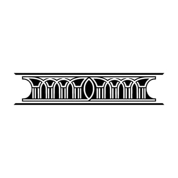 Art Deco Ornament Border, Geometric, Vintage Style - Art deco - Art deco vector