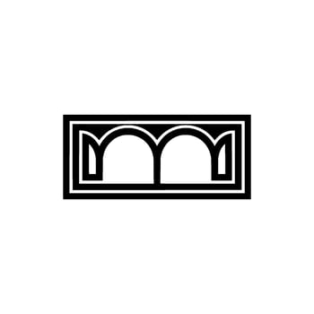 Minimalist Arch Emblem, Geometric, Modern vector