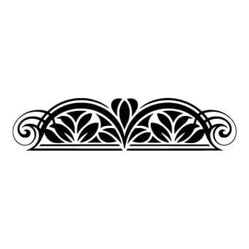 Elegant Black Ornamental Border, Vintage Element - Intricate vector