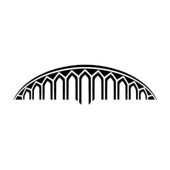 Geometric Arch Emblem, Minimalist, Architectural vector