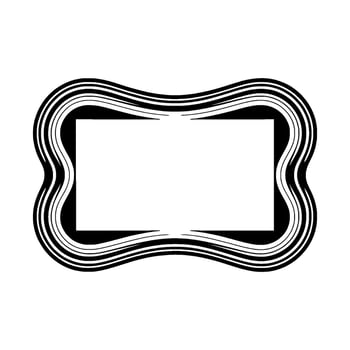 Abstract Ribbon Frame, Minimalist, Modern Element - Geometric vector