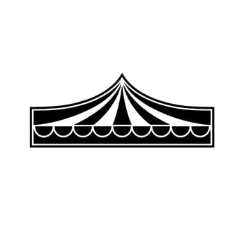 Minimalist Tent Silhouette, Event Illustration, Modern Emblem vector