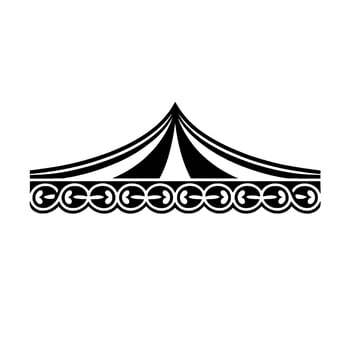 Stylized Tent Border, Vintage Ornamentation vector