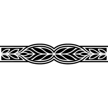 Stylized Leaf Border, Art Deco vector