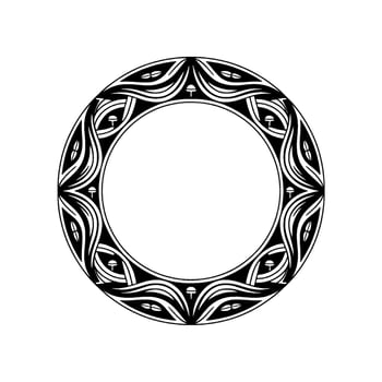 Intricate Circular Ornament, Art Deco Style vector