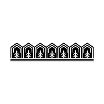 Geometric Islamic Border, Minimalist vector