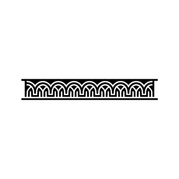 Art Deco Wave Border, Elegant Linear - Artdeco vector