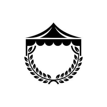 Elegant Tent Emblem, Vintage Celebration vector