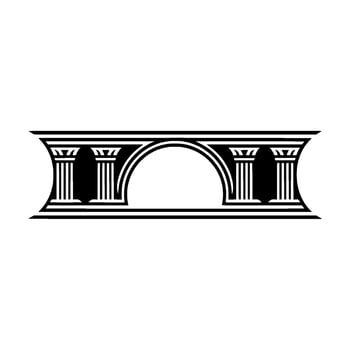 Classical Archway, Geometric, Minimalist Emblem vector