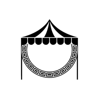 Minimalist Tent, Greek Key Detail vector