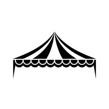 Minimalist Tent, Event Shelter Silhouette vector