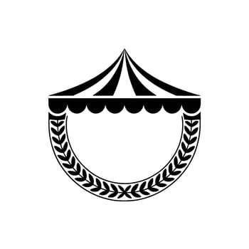 Minimalist Tent Emblem, Regal Shield vector