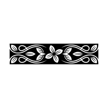 Elegant Botanical Border, Vintage Style - Floral, Blackandwhite vector