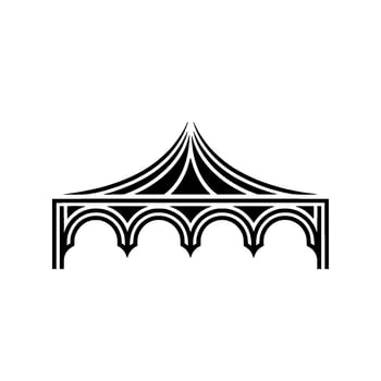 Gothic Tent Silhouette, Minimalist vector