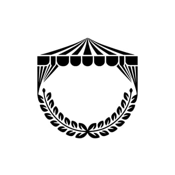 Stylized Tent Emblem, Vintage, Celebration Motif vector