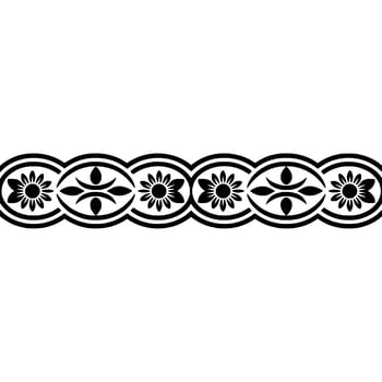 Stylized Floral Border, Vintage, Elegant Outline vector