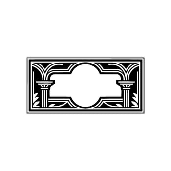 Elegant Deco Frame, Vintage, Minimalist Ornamentation vector