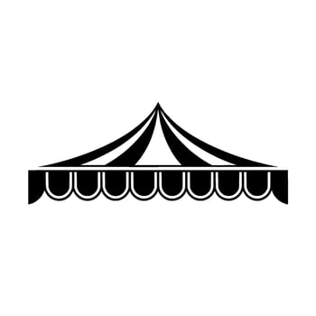 Minimalist Tent Illustration, Geometric, Event Promotion vector