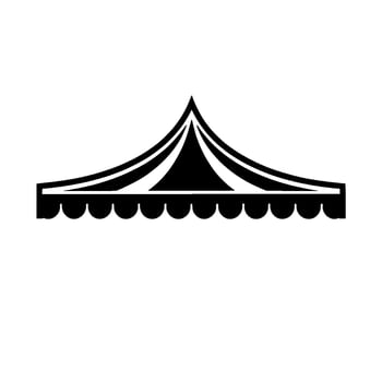 Minimalist Tent Silhouette, Modern Event - Celebration vector
