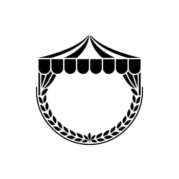 Regal Canopy Emblem, Vintage, Elegant Shield vector