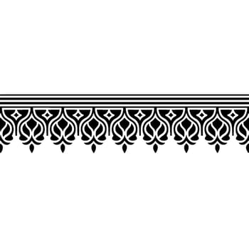 Intricate Black Ornamental Border, Vintage - Linear - Ornamentation vector