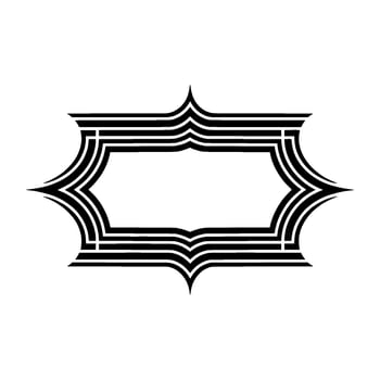 Geometric Deco Frame, Minimalist, Blank Space - Abstract vector
