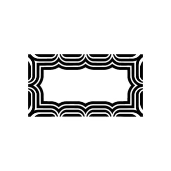 Geometric Wave Frame, Minimalist, Modern Pattern vector