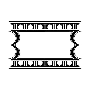 Art Deco Frame, Minimalist, Elegant Border, Vintage Style vector