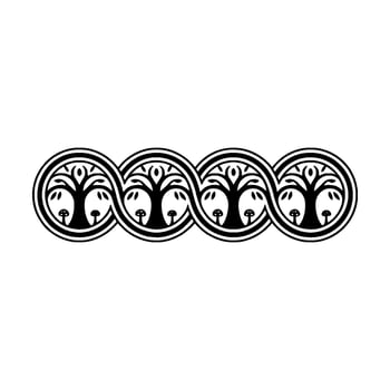 Intricate Celtic Tree Border, Vintage Motif, Circular vector