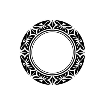 Tribal Circle Ornament, Intricate Black - Pattern - Geometric vector