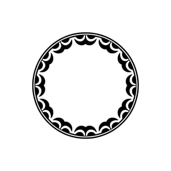 Stylized Circular Ornament, Minimalist - Decorative vector