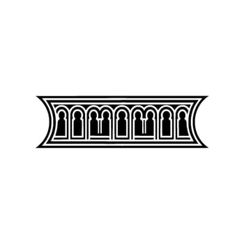 Geometric Archway, Minimalist , Black White vector