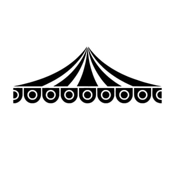 Geometric Circus Tent, Minimalist vector