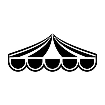 Minimalist Tent Silhouette, Modern Emblem, Protective Shade vector