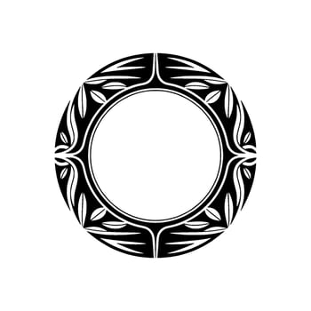 Intricate Tribal Mirror Frame, Stylized Reflection vector