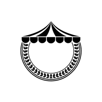 Elegant Tent Emblem, Vintage , Celebration Motif vector