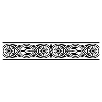 Elegant Black Decorative Border, Classical Motif vector