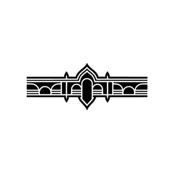 Art Deco Ornament, Geometric , Minimalist Emblem vector