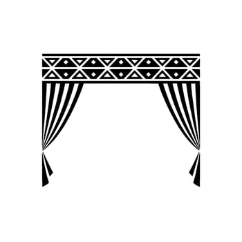 Geometric Curtain Frame, Minimalist - Curtains vector