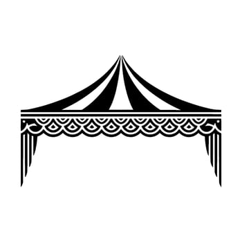 Art Deco Tent Silhouette, Elegant Event vector