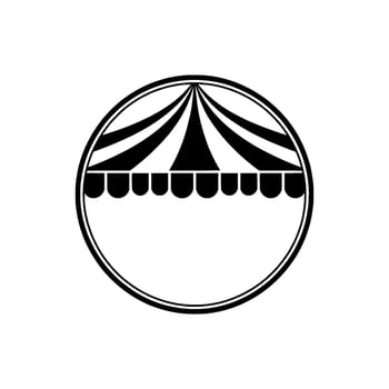 Minimalist Tent Emblem, Vintage Circus vector